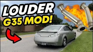 G35 BERK RESONATED TEST PIPE INSTALL (CRAZY POPS&BANGS)