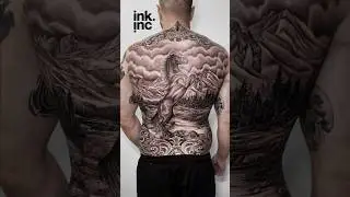 🐴 Horse Back Tattoo 🐴 | Full Back Black and Grey Realism #tattooideas #backtattoo