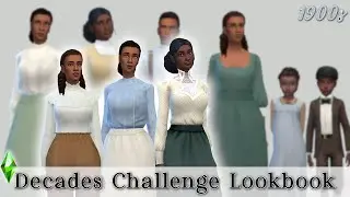 1900s Outfits for a Family | CC + Links | Sims 4 Decades Lookbook