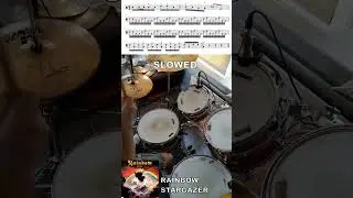 Rainbow - Stargazer - Drum Intro Fill (with sheet music)