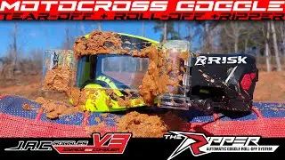 #MotocrossGoggle Tear off + Roll off + Ripper = The J.A.C. V3 by #RiskRacing #riskracingmoto