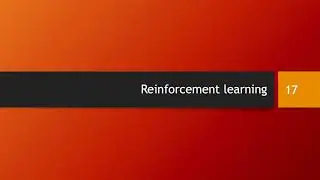Reinforcement learning