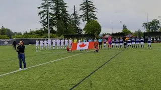 Canadian Anthem sung by Bryna Maeve (Surrey Unity FC vs. Whitecaps Academy)