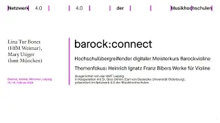 barock:connect &ndash; hochschul&uuml;bergreifender digitaler Meisterkurs Barockvioline - 16.02.2024
