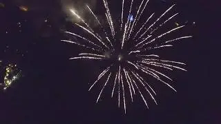 July 4th Fireworks Drone Aerial View