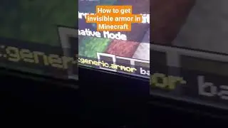 How to Get Invisible Armor in Minecraft! #minecraft #shorts #information #lifehacks #armor