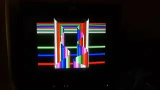 Kefrens Bars with real 8-bit EGA adapter using 64 color capability