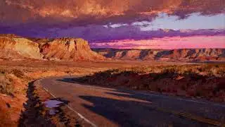Learn English with Nighttime Stories: The Silent Desert Road at Sunset🌅
