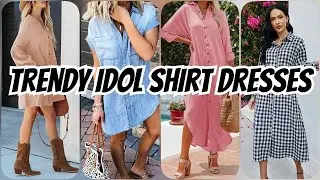 15 Semi Formal Trendy Idol Shirt Dresses for Women||Semi formal outfit women