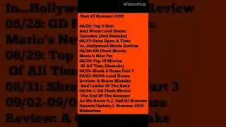 GD Rest Of Summer 2019 Schedule