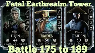 Fatal Earthrealm Tower 175 to 189 | MK Mobile | Mortal Kombat Mobile 