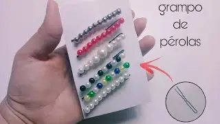 como decorar grampos de cabelo com pérolas.