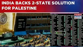 India Votes In Favour Of UNGA Resolution On Palestine Endorsing 2-State Solution | Breaking News