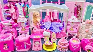 11 Minutes Satisfying with Unboxing Barbie Princess Bedroom & Furniture Play Set Review Toys | ASMR