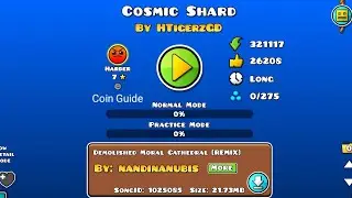 'Cosmic Shard' by HTigerzGD & ItzKiba (All Coin Guide) (Daily Level #1696)
