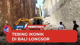 Objek Wisata Tanah Barak Bali Longsor, Batu Besar Menutup Jalan