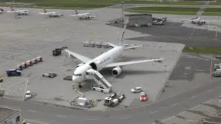 Royal Air Maroc Cargo Boeing 767 at Zürich-Kloten (with live ATC)