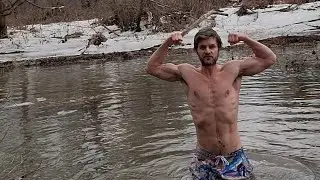 Day 37 Daily Cold Exposure - RIVER PLUNGE AND SWIM!