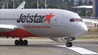 Newest Jetstar 787 Dreamliner VH-VKL 1st Flight + Reject TakeOff @ KPAE Paine Field