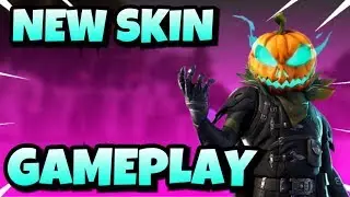 *NEW* Hallowhead Pumpkin Skin Fortnite Battle Royale (GAMEPLAY)
