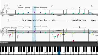 A Kiss Goodnight by Richard Sherman - Easy piano tutorials with sheetmusic