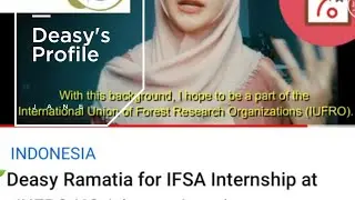 [Internship] 🌱Deasy Ramatia for IFSA Internship at the IUFRO HQ, Vienna, Austria