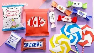 #Createwithpinky How to make candy 🍭🍬 toy set/ Diy-candy toy making #papercraft