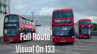 Full Route Visual | Route 133 | HA47 (LK66HBX) | Streatham - Liverpool Street