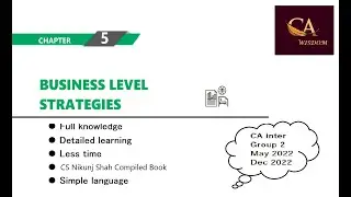 CA Inter | Group 2 | Strategic Management | Chapter 5 | Business Level Strategies