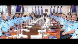 Defense Minister Rajnath Singh addresses IAF commanders #indianairforce