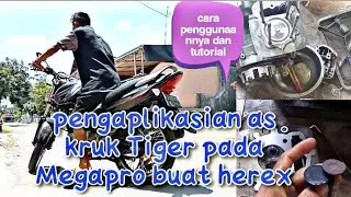 pengaplikasian as kruk Tiger pada Megapro buat #herex #indonesia #modification #megaproherex #mp