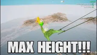 Reaching and falling from max height in Goat Simulator 3 while my homie is AFK