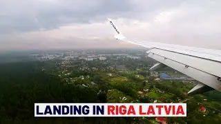 Landing in RIGA LATVIA | Rainy Ryanair Landing in the Baltics