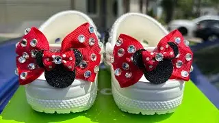 Custom Crocs!! #disney #minniemouse 