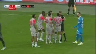 REZUMAT | Univ. Craiova - FCSB 1-1. Campioana a avut penalty anulat în prelungiri și doi eliminați