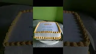 Simple Square cake design👀🧡...#cake #foryou/reels