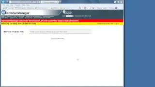 Reviewer: Submit review, Editorial Manager