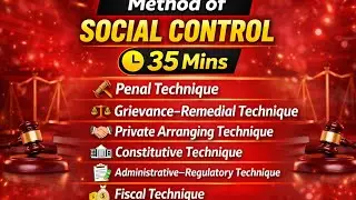 Methods of Social Control Through Law (Legal Method & System)
