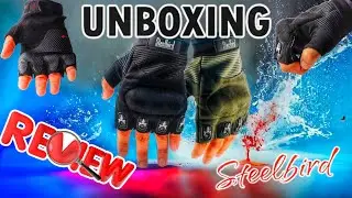 Best quality steelbird bike riders half finger glovas unboxing and review