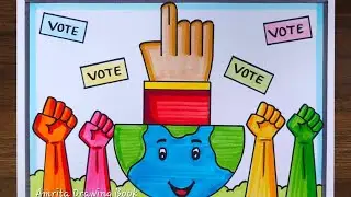 National Voter's Day Poster Drawing | Voters Awareness Drawing | National Voter's Day Drawing easy