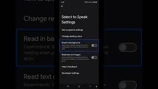 Android accessibility sweet select to speak for blind use  phone without TalkBack change TTS voices
