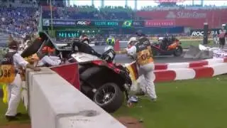 ROC 2017. Miami Marlins Park. Pascal Wehrlein Huge Crash Flip