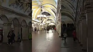 Moscow Subway Ride Komsomolskaya metro station Travel   #shorts #moscow #subwayride #komsomolskaya