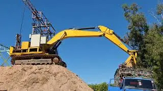 สุดจัดปลัดบอกเอารถขุดเก่ามาทำรถขุดไฟฟ้ายกอ้อยสบายๆ komatsu pc200-3 excavator