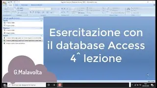 Esercitazione Access - quarta lezione - Query di selezione