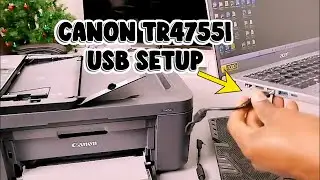 Как подключить Canon TR4755I к компьютеру через USB, печатать и сканировать.