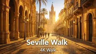 Seville City Center Walking Tour 4K – Historic Streets, Andalusian Atmosphere & Real City Ambience