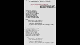 Imnul Liceului Teoretic ”Tudor Arghezi”, Craiova