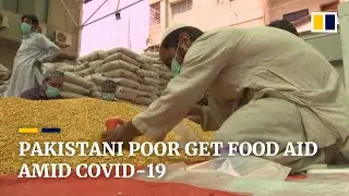 Coronavirus: In Pakistan food aid is distributed to the poor in Karachi