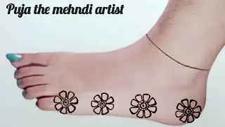 Very Easy Leg Mehndi Design 2025/Pairon ki Mehandi/Foot Mehndi Design Simple/Trending Mehndi Design 